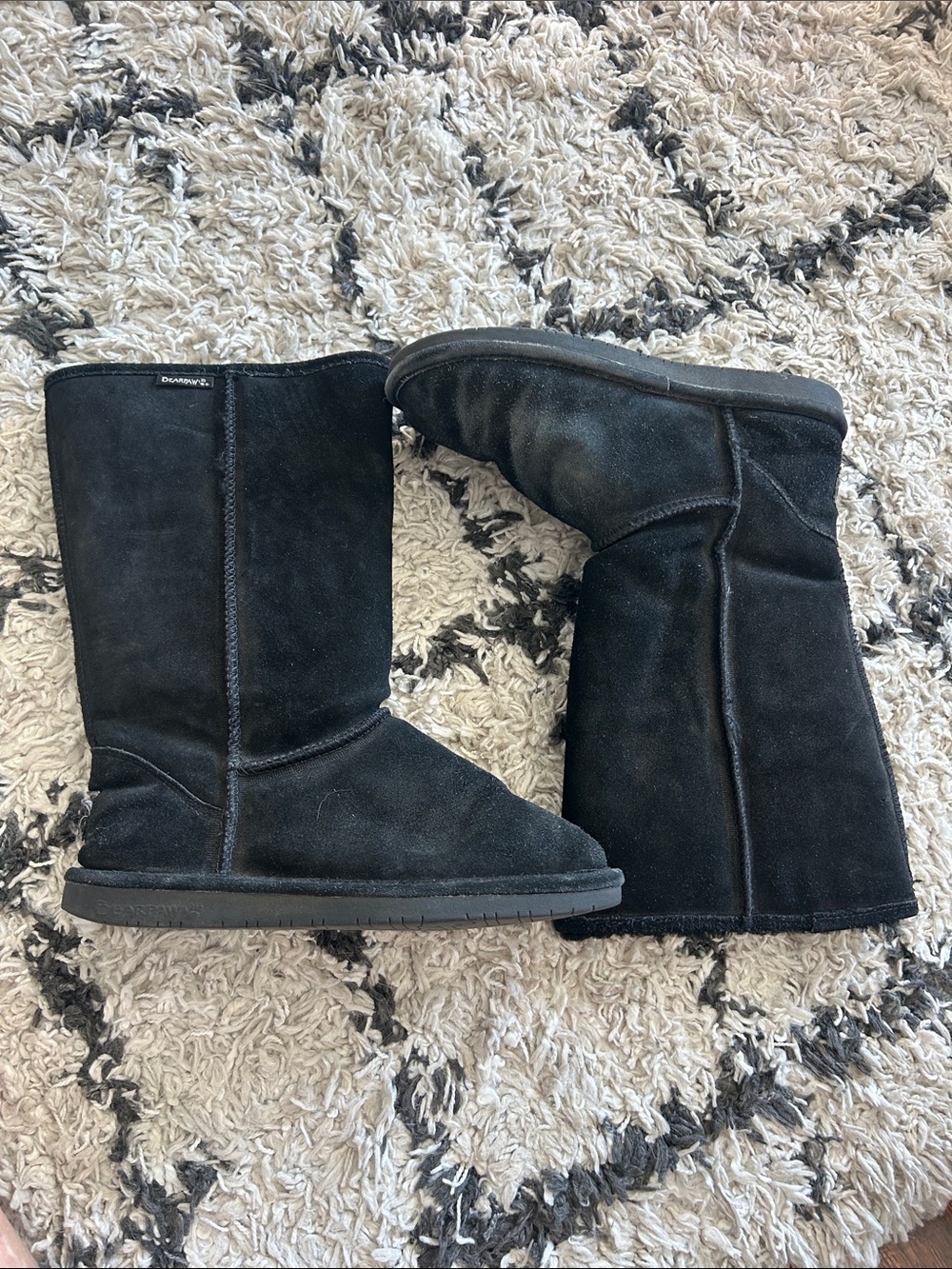 BearPaw Black Suede Boots